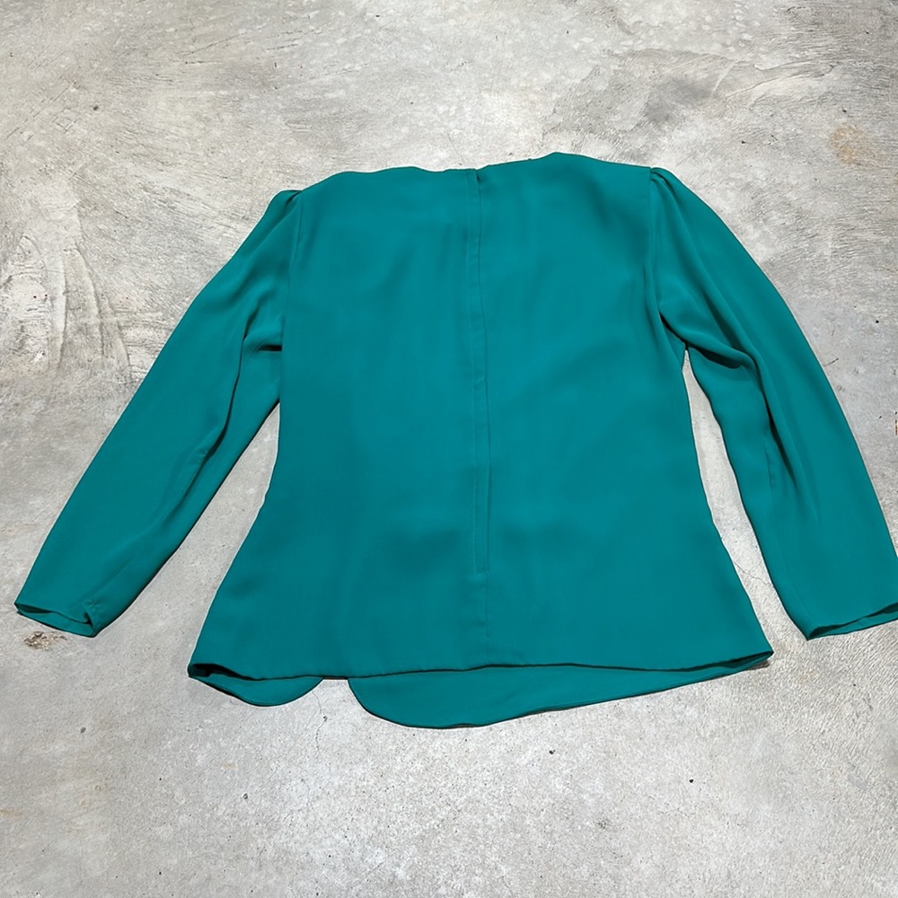 Elliette brand Green dress Top /Size 12 /‎ B-78 - Picture 4 of 5